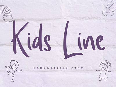 Kids Line Handwritten Font beautiful