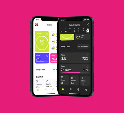 Proper nutrition mobile app app design ui ux vector