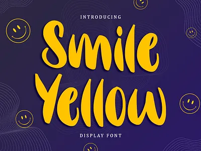 Smile Yellow Display Font uniquefont