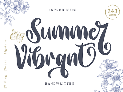 Summer Vibrant Handwritten Font beautiful