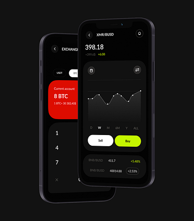 Cryptocurrency exchange app app design ui ux