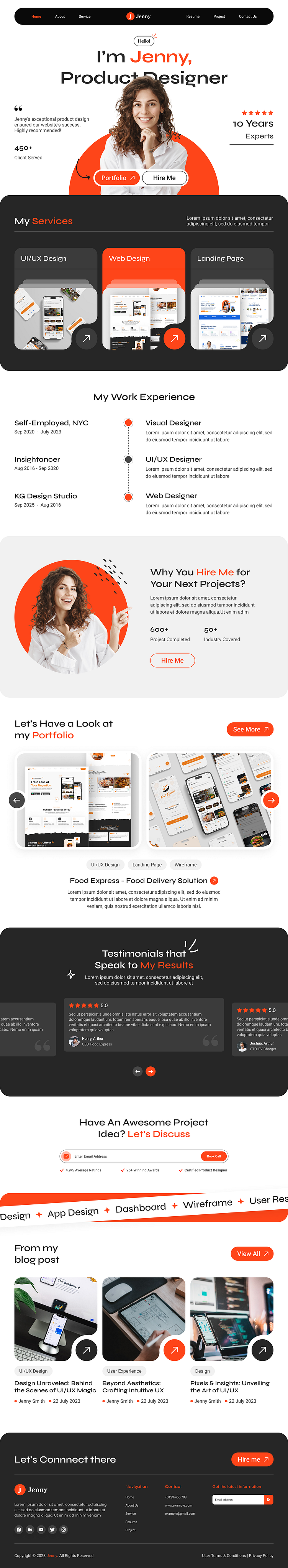 Personal Portfolio Website Design | Landing Page | Figma by ...