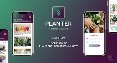 Planter - Case Study app design branding figma graphic design interaction design logo plant shop ui design ux design ux research visual design