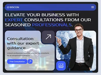 Biscon | Business Consultancy Website advisor agency agency website business business consultancy business consultation business service business website consultancy consultation consultation firm consulting website landing page service ui web design website