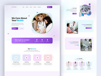 Medical Service Landing Page agency appointment design doctors figma illustration landing page medical serial service ui ux