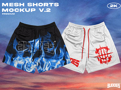 Mesh Shorts Mockup designs, themes, templates and downloadable graphic ...