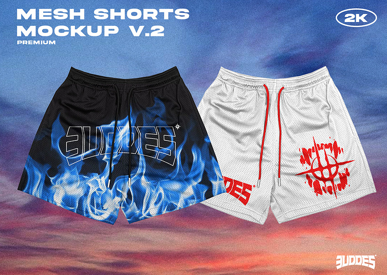Mesh Shorts Mockup V.2 by 3UDDES on Dribbble