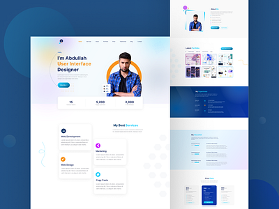 Portfolio Landing Page agency branding designer figma graphic design illustration logo portfolio ui ux