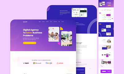 Agency Landing Page agency design figma graphic design illustration landing page ui ux