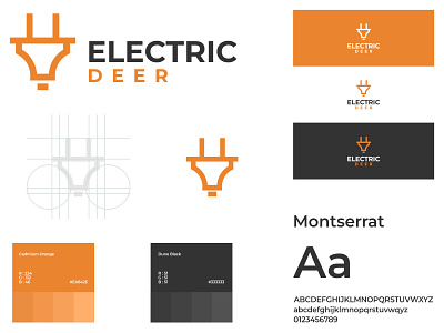 Electric Deer Logo art brand brand design branding business company connection deer design electric energy graphic graphic design icon illustration logo mascot symbol techno vector