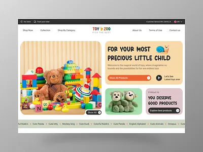 TOYZOO-Toy selling landing page design landing page landing page ui ui ui design ui template