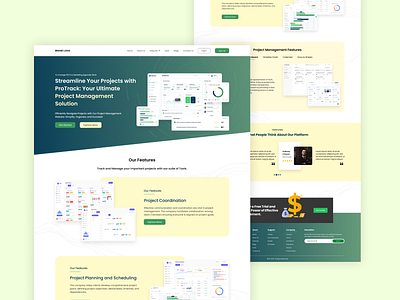 Project Management Dashboard Marketing Website adobe xd branding creativity design figma graphic design illustration logo marketing website mockup project seo ui ux vector website