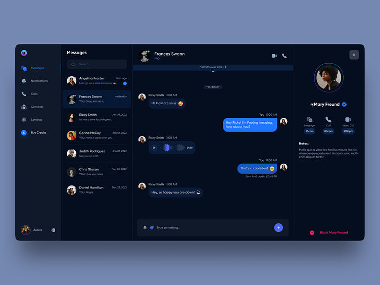 Ultra Messenger - Messaging Desktop App by Giorgi on Dribbble