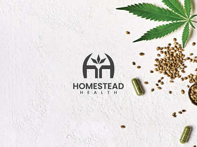 HomeStead Logo Design (Unused Concept) business logo cannabis logo cannabis logo design company logo h letter logo health care logo health logo hemp logo logo design logo idea logo maker modern logo