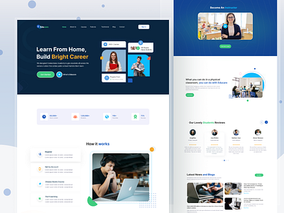 E-learning Landing Page agency branding bright career coaching design e learning e platform figma graphic design home illustration landing page ui ux