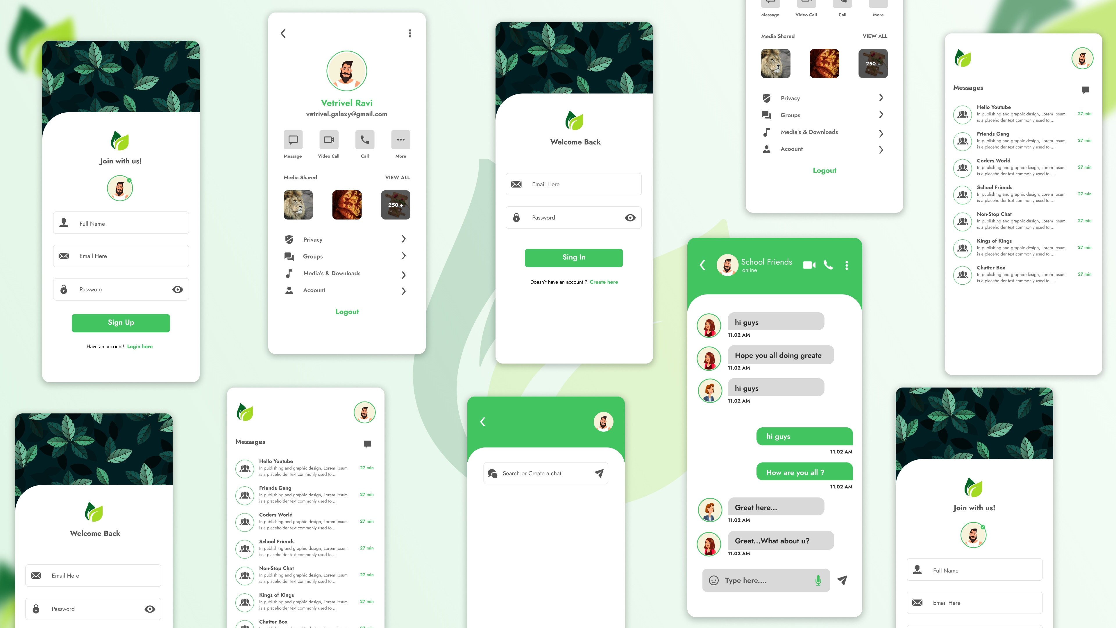 ChatUp - Minimalist Chat App UI 3d animation app branding design graphic design icon illustration logo minimal minimalist mobile app motion graphics typography ui uiux ux vector website website design