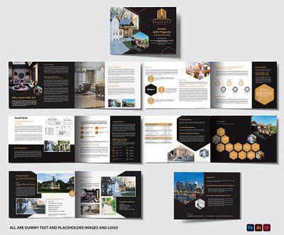 Property Brochure advertisement booklet branding brochure catalogue design flyer illustration ui