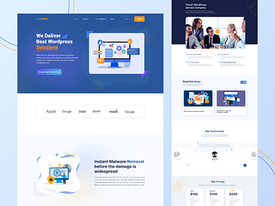 Agency Landing Page agency branding design digital figma graphic design idea illustration landing page marketing ui ux