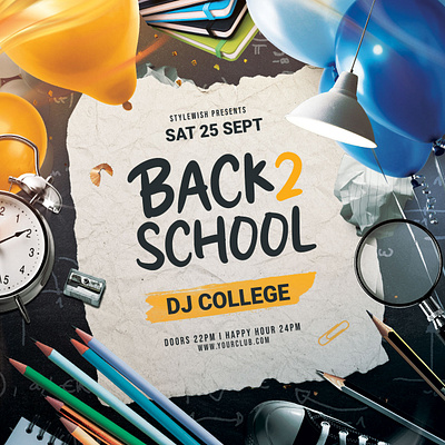 Back To School Flyer after school back 2 school back to school classroom download examination flyer graphic design graphicriver photopshop photoshop poster psd student study template