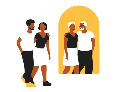 👓 👠 branding couple design digital illustration graphic design illustration illustrator mirror product illustration visual design