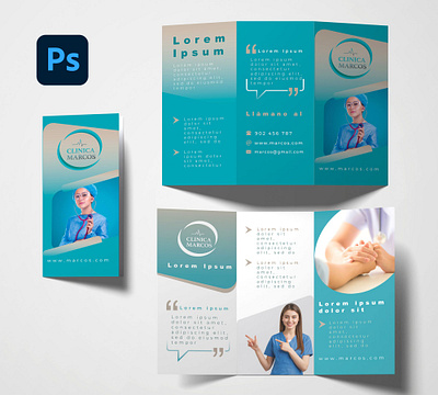 Brochure for clinic branding graphic design
