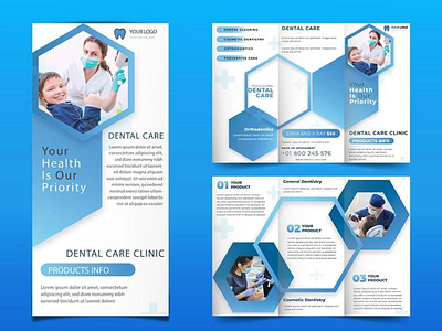 Dental Brochure graphic design typography