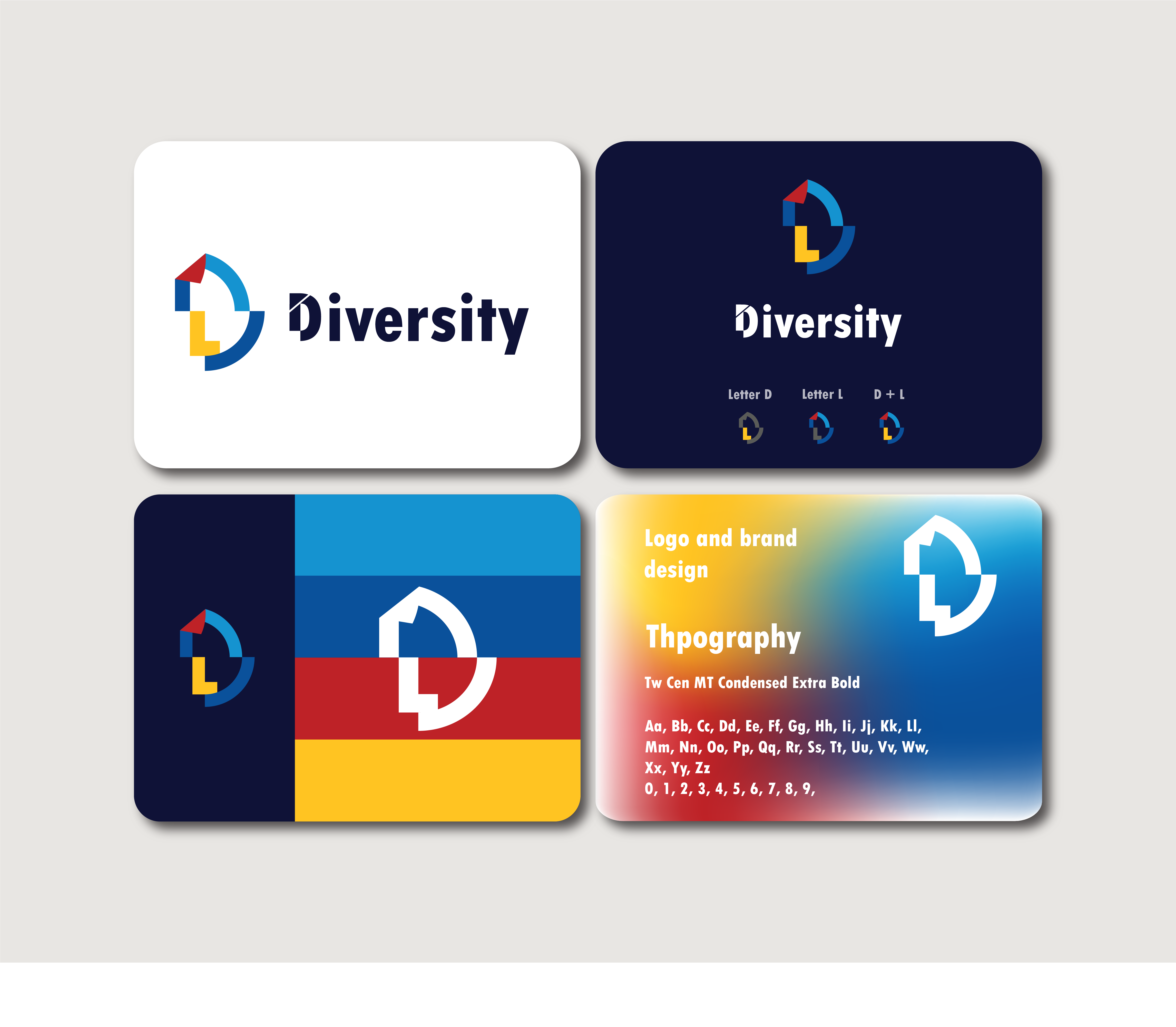 DIVERSITY Branding Design Logo Concepts 3d adobe adobe illustrator animation apps branding design graphic graphic design icons illustration latters logo logo design logos motion graphics typography ui ux vector
