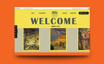 Website Design For a Art Museum adobe art branding design developer figma graphic design illustration inspiration interface ui uiux user experience user interface ux vector visual design web developer webdesign website