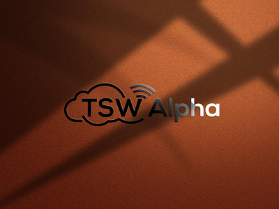 TSW Alpha branding cloud logo graphic design logo logo design minimal minimalist modern professional wifi logo