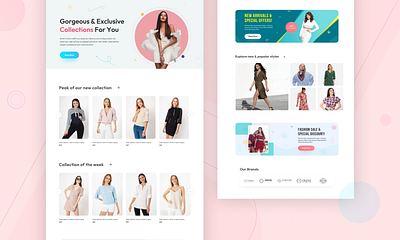 E-Commerce Landing Page agency branding design ecommece fashion figma graphic design illustration landing page ui ux