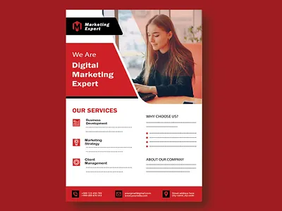 Poster For Digital Marketing Company/Agency | Practice Work banner banner for digital marketing branding design digital marketing digital marketing expert graphic design modern banner poster