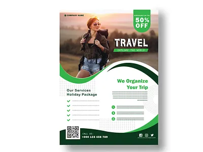 Banner For Travel Agency | Practice Work banner banner for digital marketing banner for travel agency branding design graphic design modern banner poster travel agency travel company