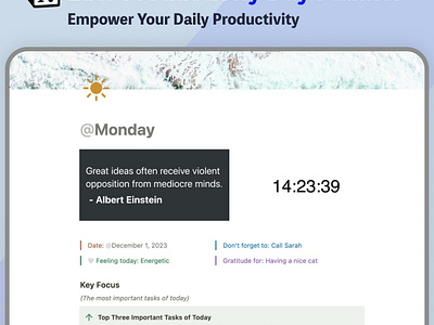 Elite Productivity Day Planner Notion Template bulletjournal cv template daily planner notion personal planner