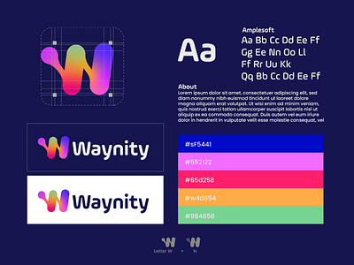 Waynity Fintech Logo Design branding colorful logo fintech logo gradient logo logo design logo folio logo maker logos modern logo software logo tech tech logo technology logo trending logo visual identity