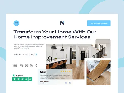 Home Improvement Landing Page Design conversion rate optimization landing page design landing page layout ui ux