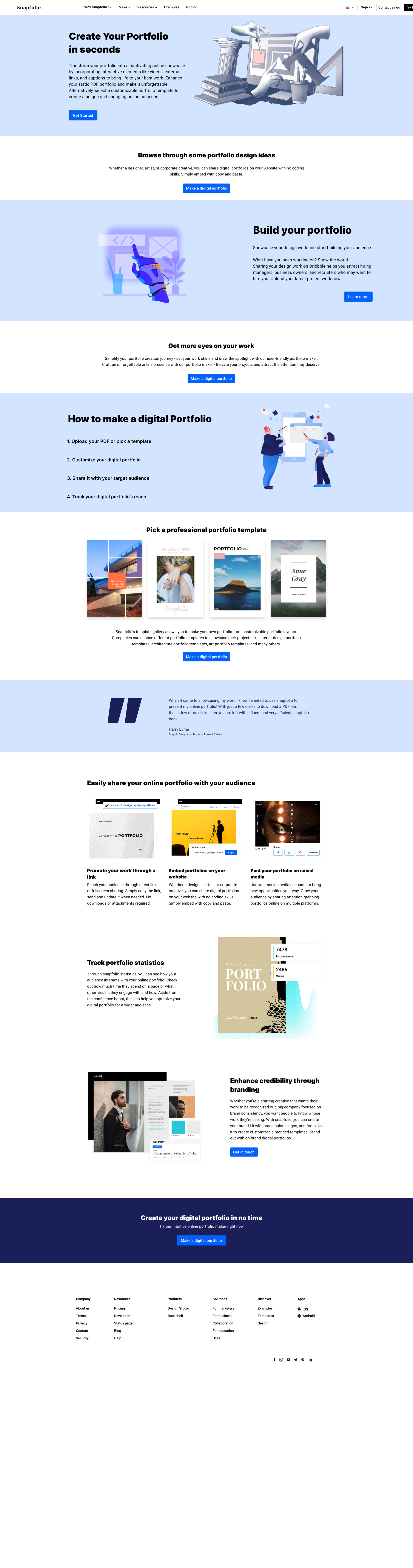 Snapfolio - Portfolio Maker app branding design graphic design illustration portfolio maker typography ui ux