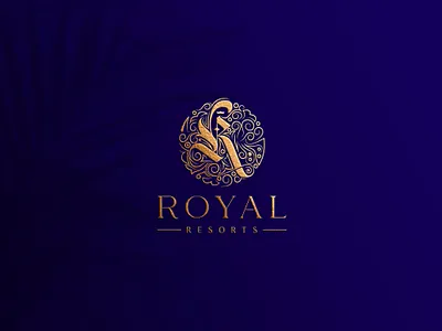 Royal Resorts brand brand identity branding design graphic design logo logo design lux luxury logo monogram ornamental r logo resort logo royal logo