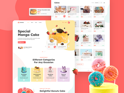 Cake Delivery Website cake website landing page landing page design ui ui design user interface design web design website design