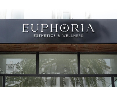 Euphoria Esthetics & Wellness beauty brand branding cosmetics design esthetics graphic design lettermark logo logo design logotype minimalist modern logo star logo typography wellness logo wordmark