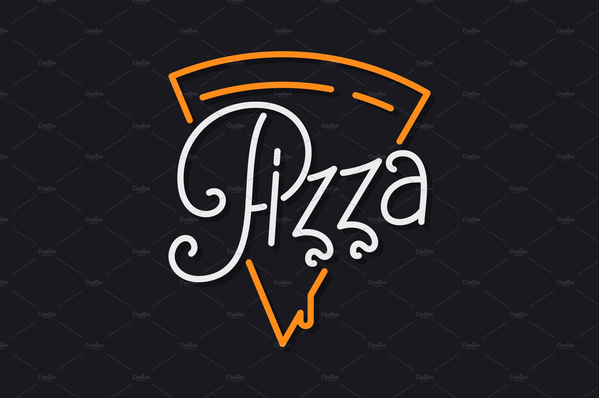 Pizza slice logo. Lettering of pizza by Pushkarevskyy on Dribbble