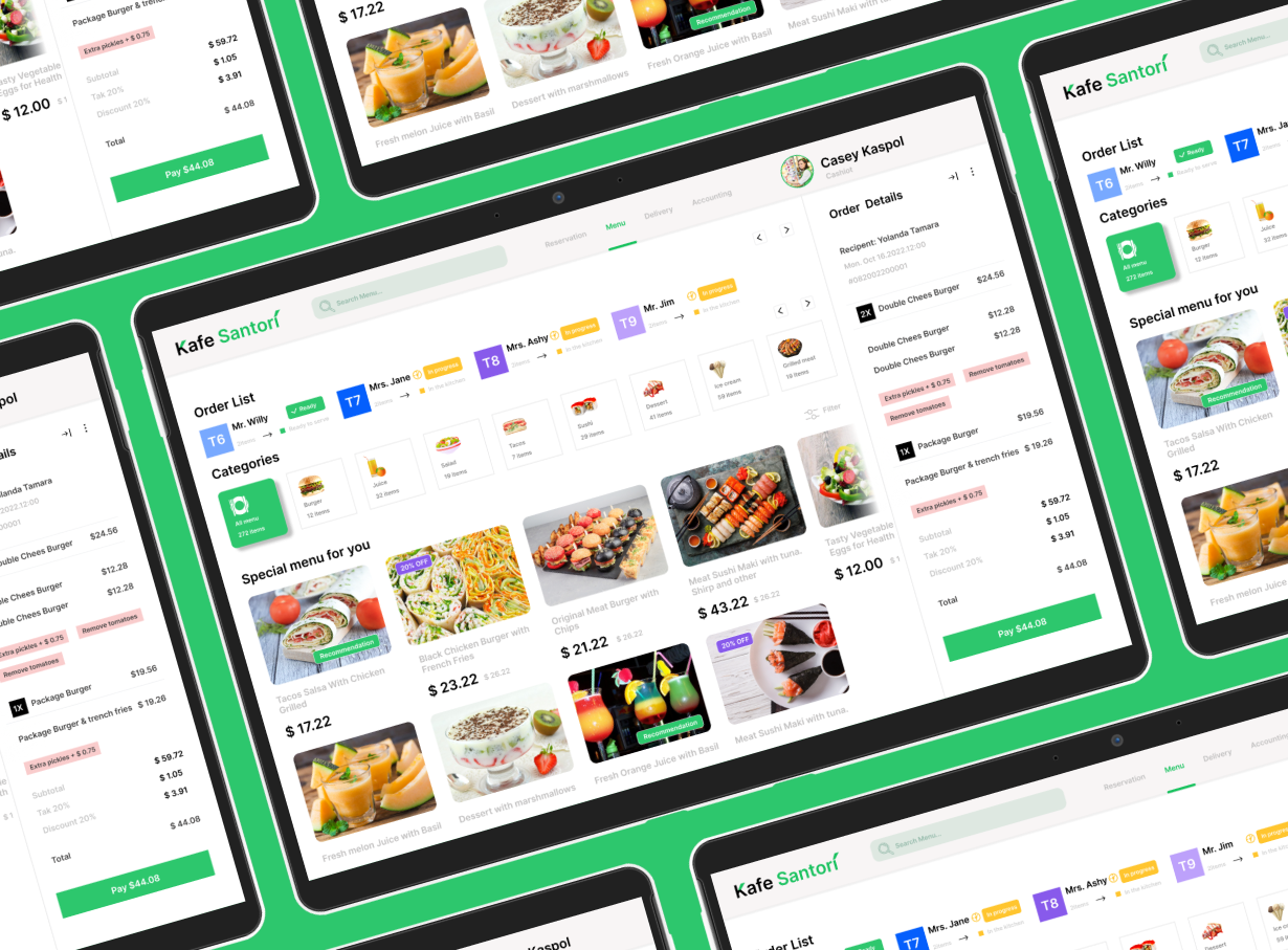 Example of Kafe POS System "Santori"