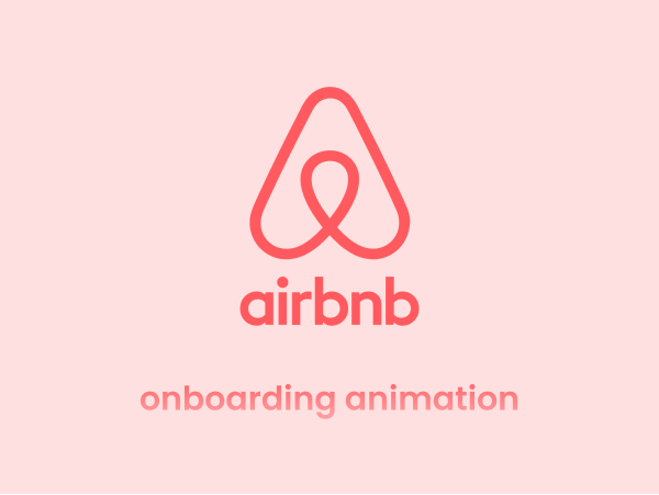 Animated onboarding screen for airbnb app. animation branding logo motion graphics onboarding