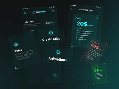 Script to AI Video Content Generator adstudio ai video animation maker audio maker business content generator presentational script startup uiux user experience userinterface video maker