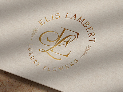 Elis Lambert Luxury Flowers brand brand identity branding design el logo graphic design illustration lettermark logo logo design logotype luxury flowers luxury logo minimal minimalist modern design typography wordmark