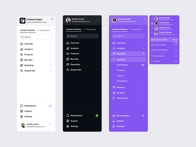 Sidebar navigation — Untitled UI menu nav navigation product design sidebar sidenav ui ui design user interface ux design