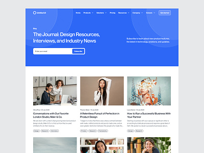 Blog home page — Untitled UI article blog blog header blog home blog post blogpost grid minimal minimalism ui design web design