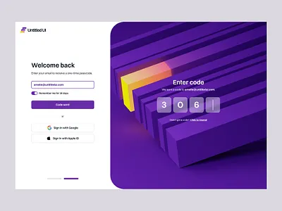 Log in page — Untitled UI 2fa create account log in login onboarding otp sign in sign up signin signup ui ui design user interface ux design verification