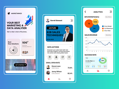 MarketMinds Mobile App design: iOS Android Ux Ui Designer android android app design app app interface app ui design application application design ios iphone mobile mobile app mobile app design mobile ui ui ux