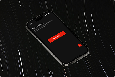 Generate OTP (Dark mode) - Zenith Bank eToken app design ui ux