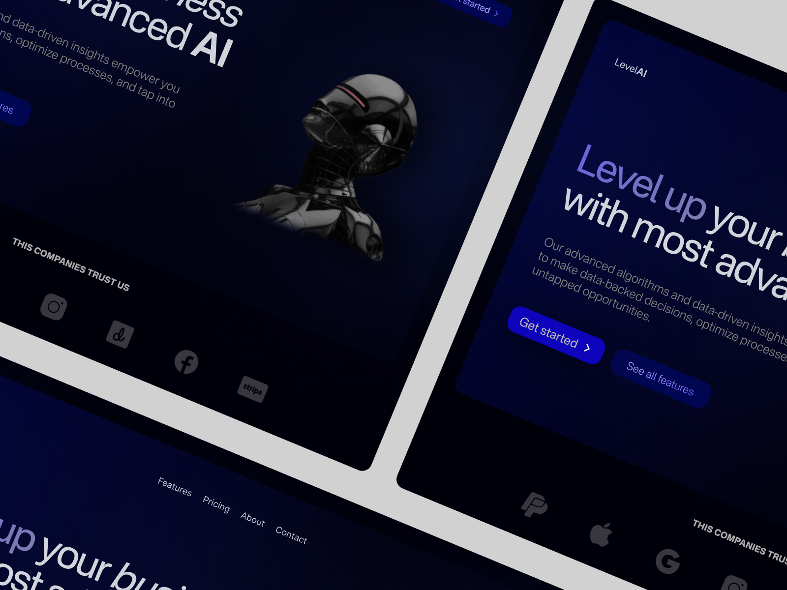 Level up your Business Game - Level.ai Website UI Design by Petar Kajba ...